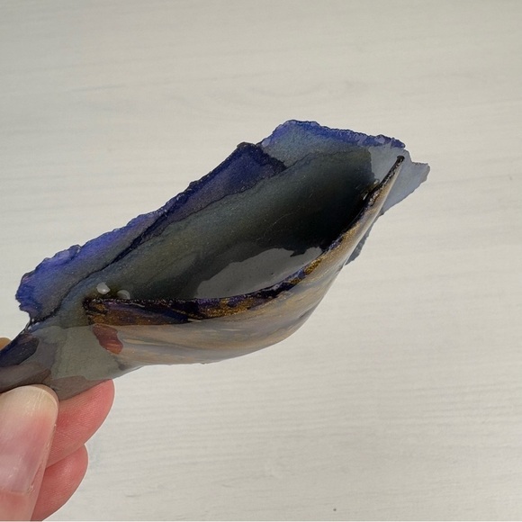 Vintage‎ 90s Postmodern Brooches Pins Set of 2 Handmade Paper Mache Acrylic - Picture 11 of 17